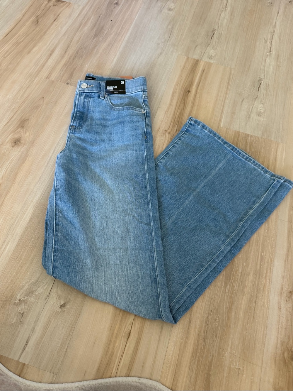 Express Light Blue Wide Leg Jeans